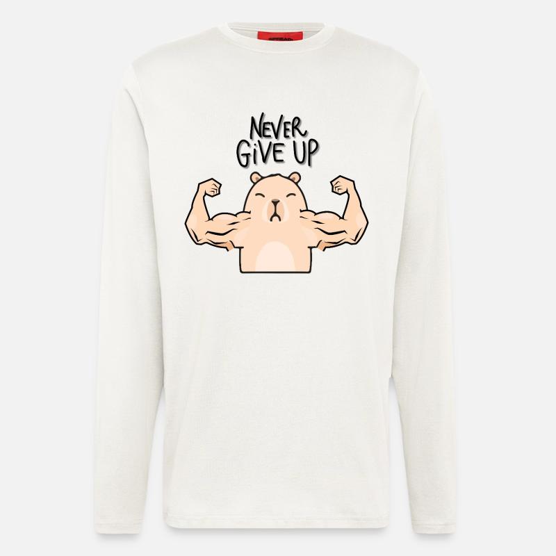 Capybara-Bodybuilder - Langarmshirt - made by SPREAD - OFF WHITE