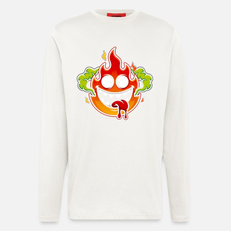 Crazy Fire Monster - Longsleeve - made by SPREAD - OFF WHITE
