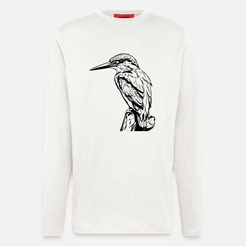 Specht / Eisvogel - Langarmshirt - made by SPREAD - OFF WHITE