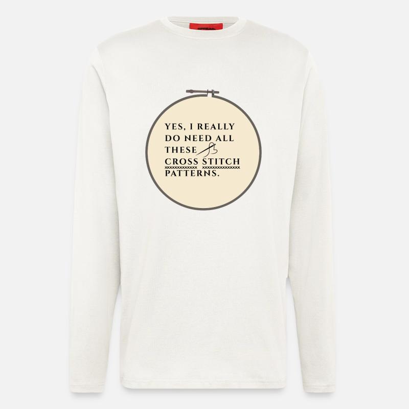 Cross Stitch Pattern Obsession - Longsleeve - made by SPREAD  - OFF WHITE