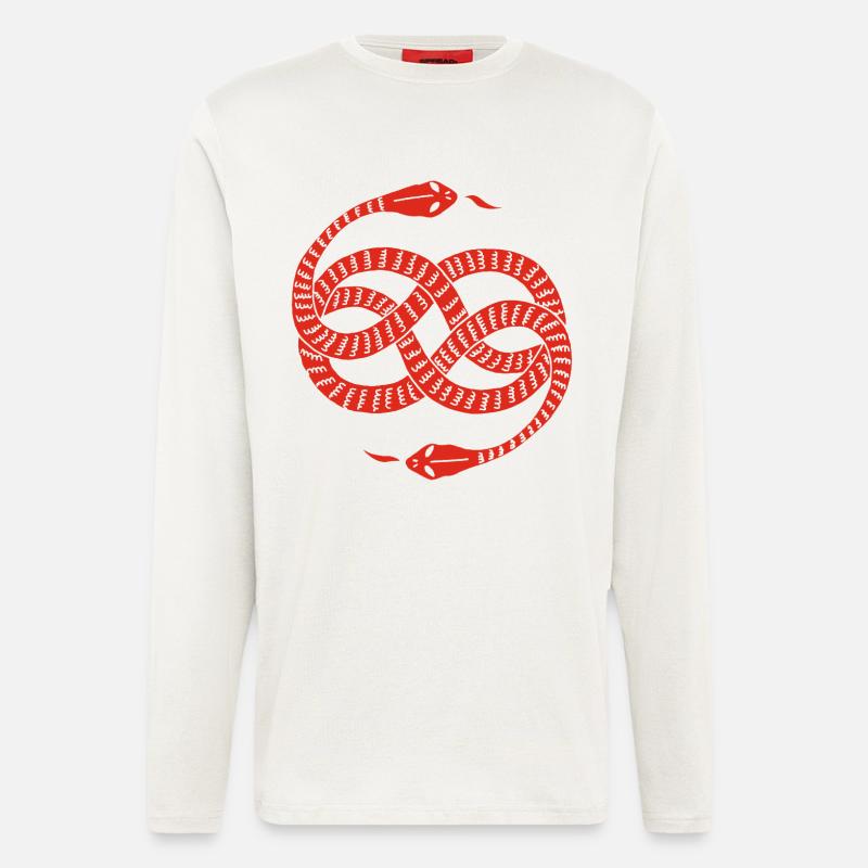 Infinite Red Snakes - Longsleeve - made by SPREAD - OFF WHITE