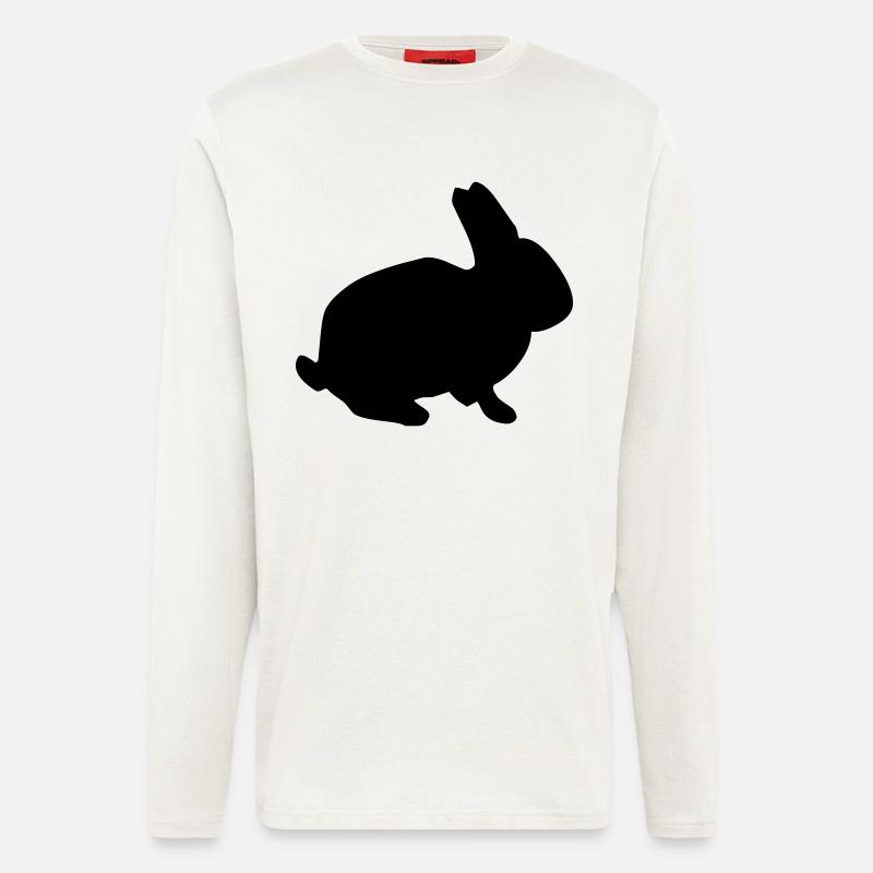 Hasen Silhouette - Langarmshirt - made by SPREAD  - OFF WHITE