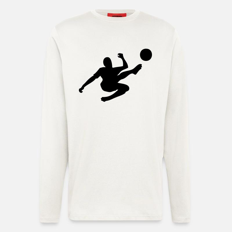 Fussball Fallrückzieher - Langarmshirt - made by SPREAD  - OFF WHITE