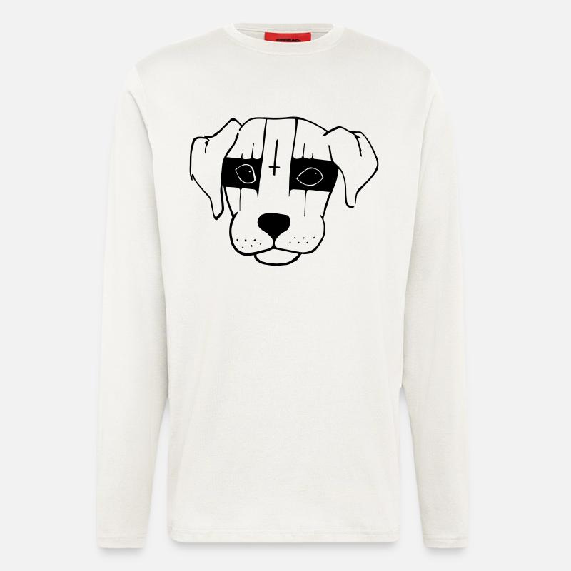 Black Metal Hund - Langarmshirt - made by SPREAD - OFF WHITE