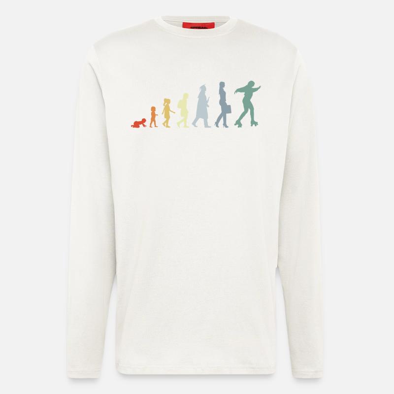 Roller Skater Evolution - Longsleeve - made by SPREAD  - OFF WHITE
