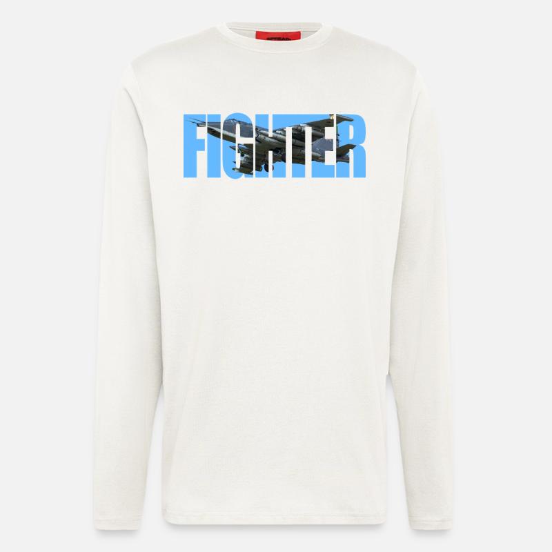 Fighter Su-25 - Langarmshirt - made by SPREAD  - OFF WHITE