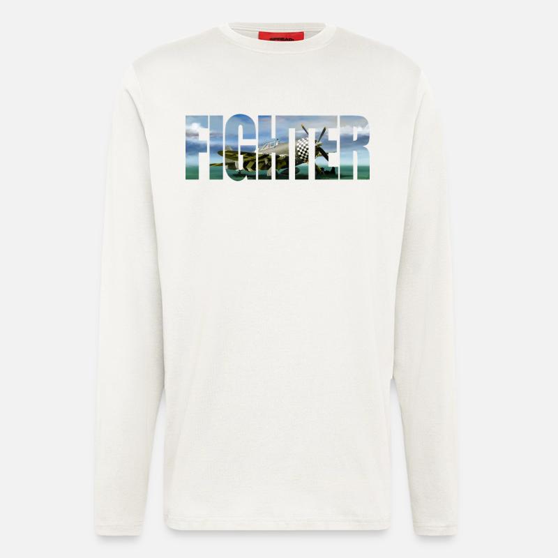 Fighter P-47 Thunderbolt - Longsleeve - made by SPREAD  - OFF WHITE