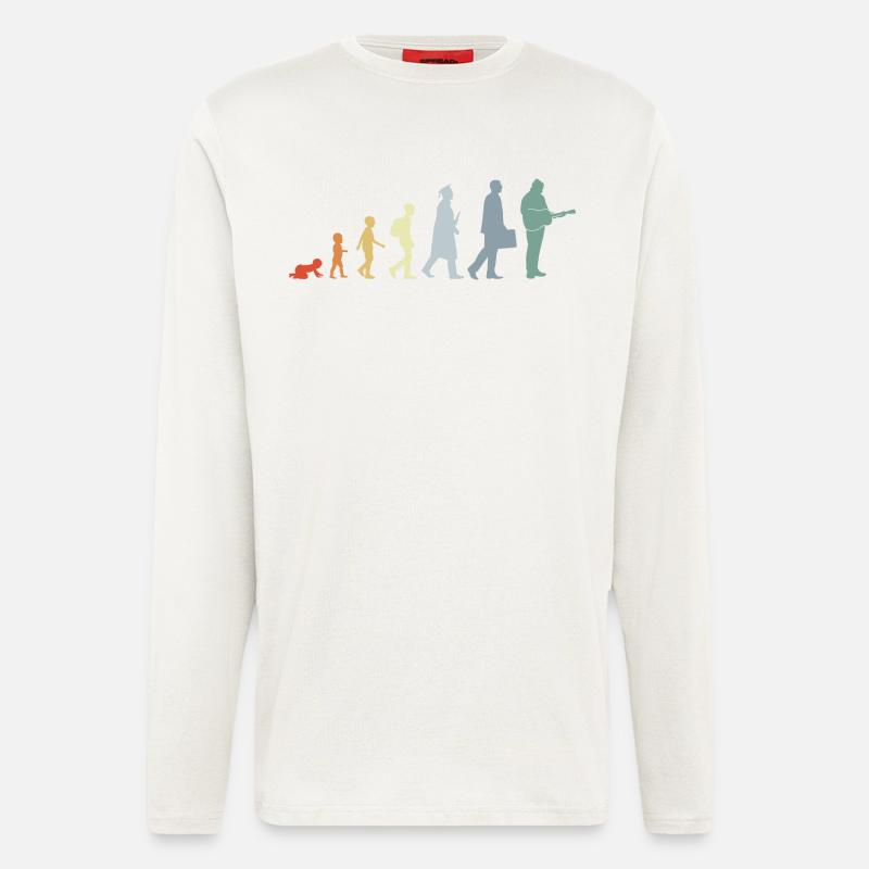Évolution du guitariste - Manches longues bio décontracté fabriqué en UE - OFF WHITE