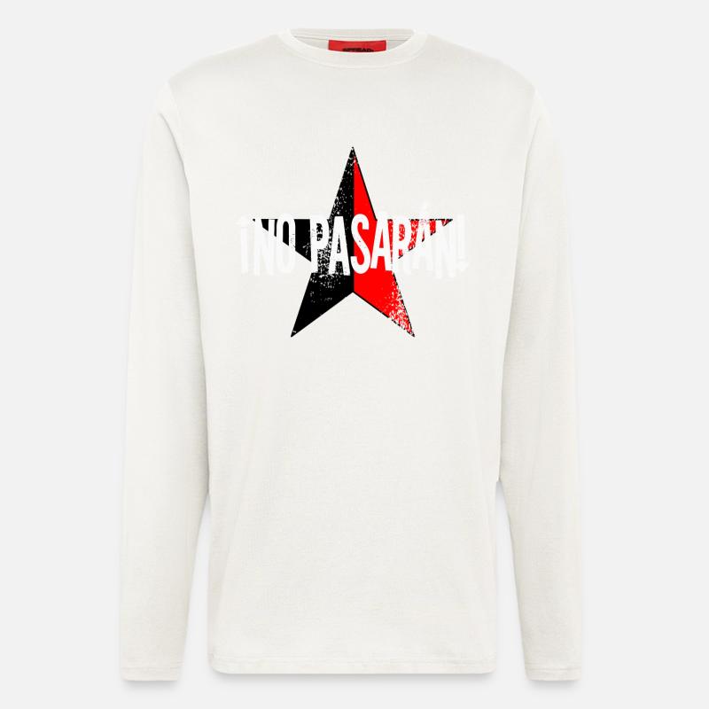 ¡No pasarán! - Langarmshirt - made by SPREAD  - OFF WHITE
