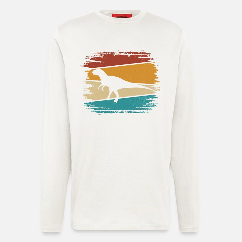 Velociraptor Dino Dinosaurier - Langarmshirt - made by SPREAD  - OFF WHITE
