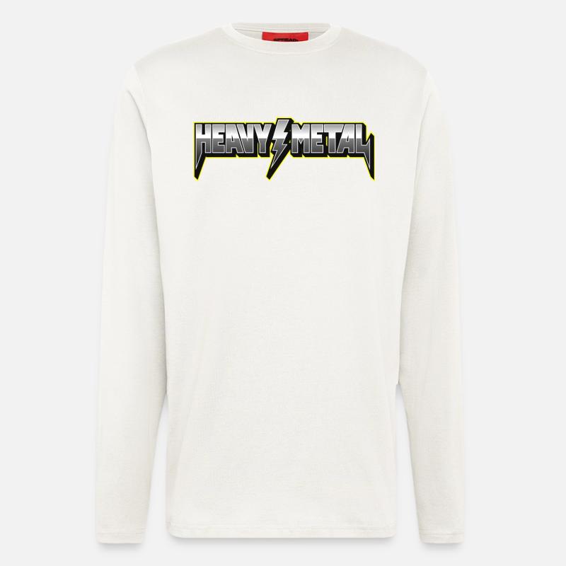 Heavy Metal 3D-Logo mit Blitz - Langarmshirt - made by SPREAD - OFF WHITE