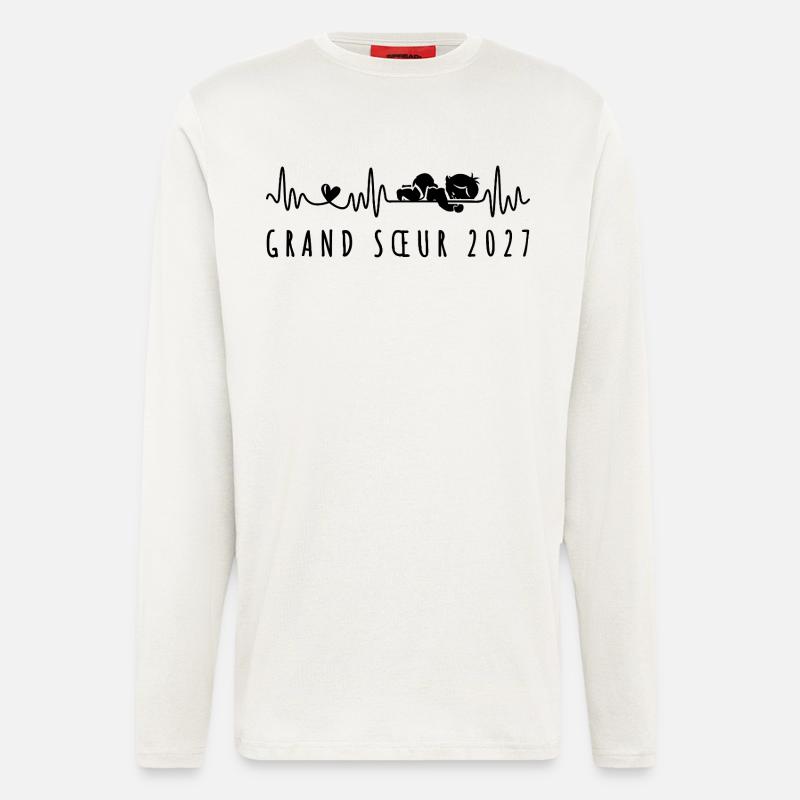 Future Grande Sœur 2027 Annonce Grossesse - Langarmshirt - made by SPREAD  - OFF WHITE