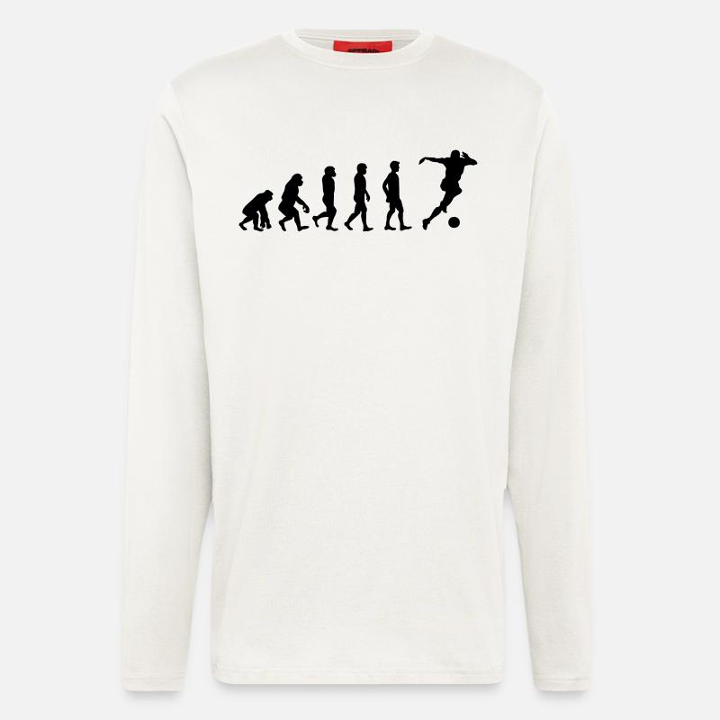 Evolution soccer - Manches longues bio décontracté fabriqué en UE - OFF WHITE