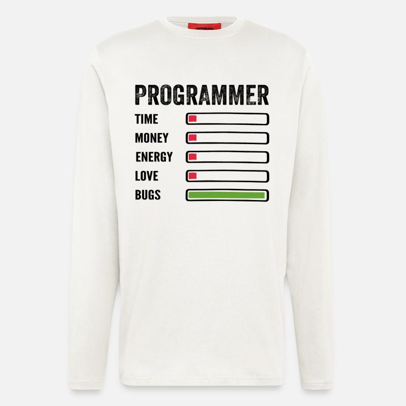 Developer Humor Programmer Coder - Longsleeve - made by SPREAD  - OFF WHITE