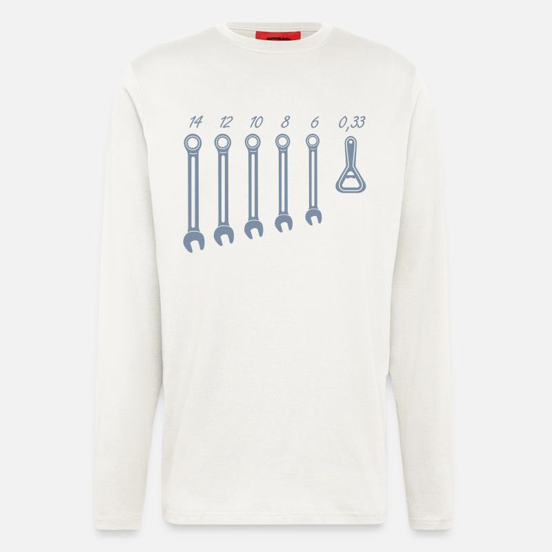 Werkzeug & Flaschenöffner - Langarmshirt - made by SPREAD  - OFF WHITE