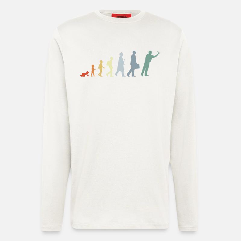 Évolution du dard - Manches longues bio décontracté fabriqué en UE - OFF WHITE