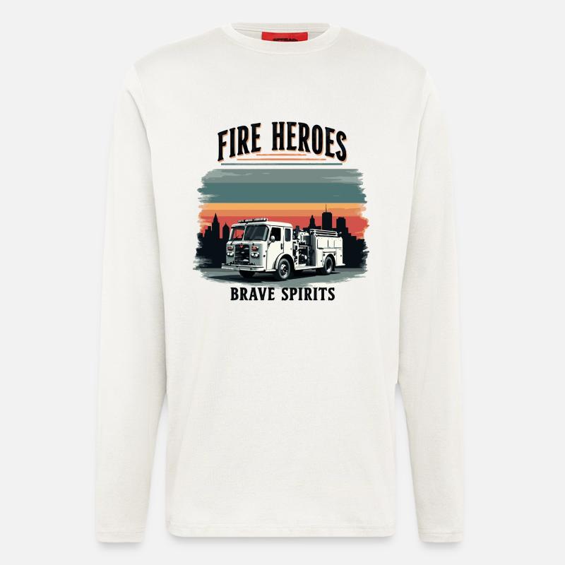 Fire Heroes – Brave Spirits - Langarmshirt - made by SPREAD  - OFF WHITE
