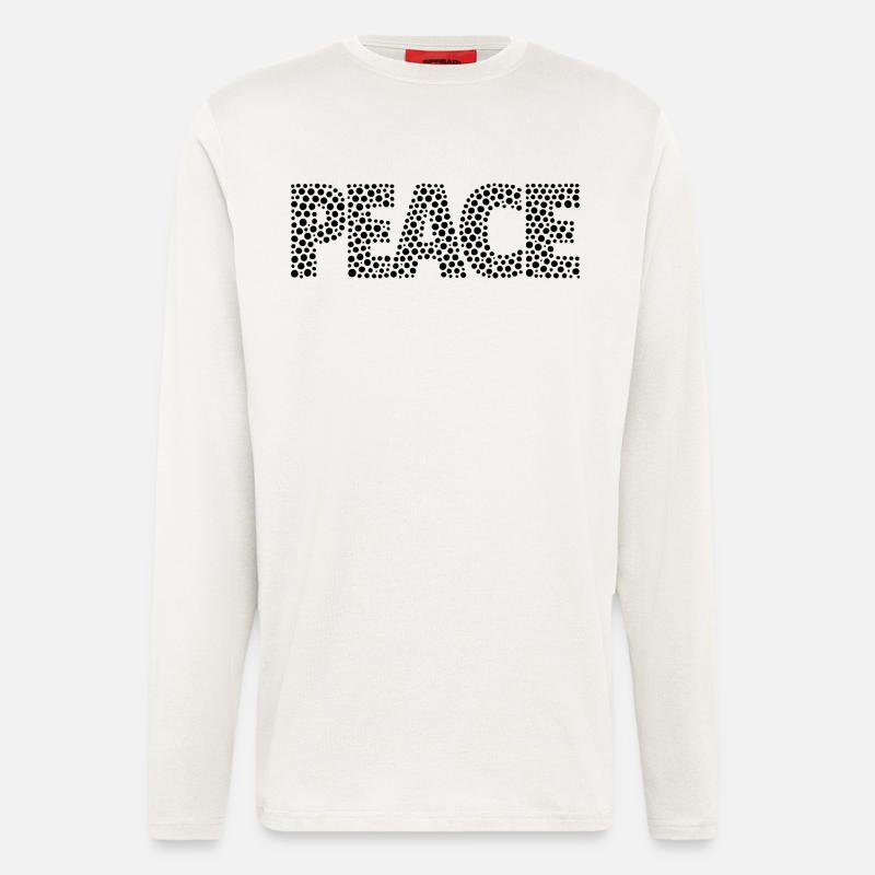 PEACE with points - Longsleeve - made by SPREAD  - OFF WHITE