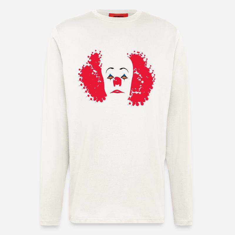 Evil clown IT - Longsleeve - made by SPREAD  - OFF WHITE