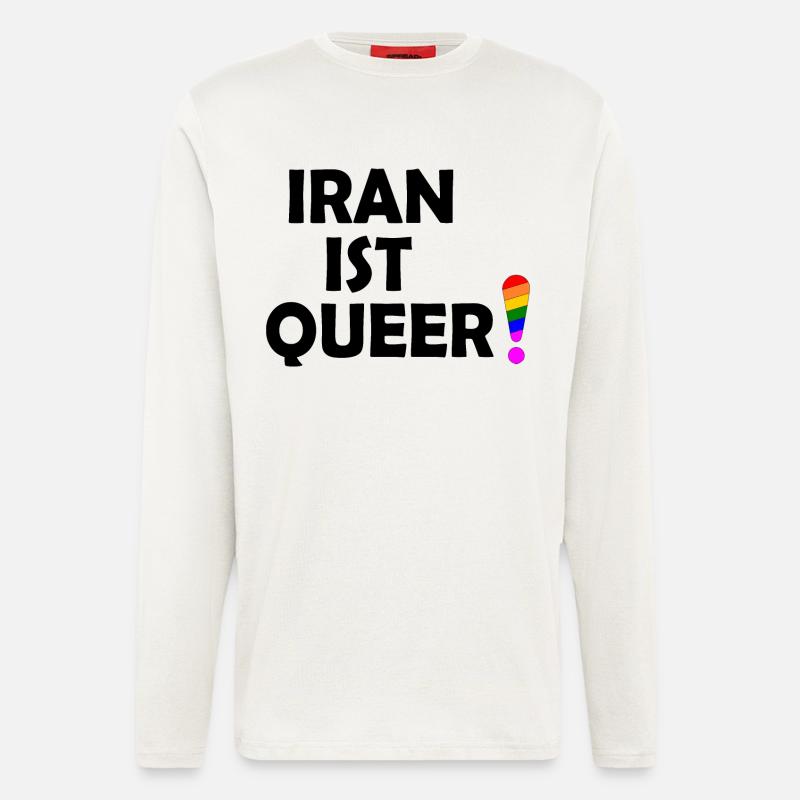 Iran ist queer - Langarmshirt - made by SPREAD  - OFF WHITE