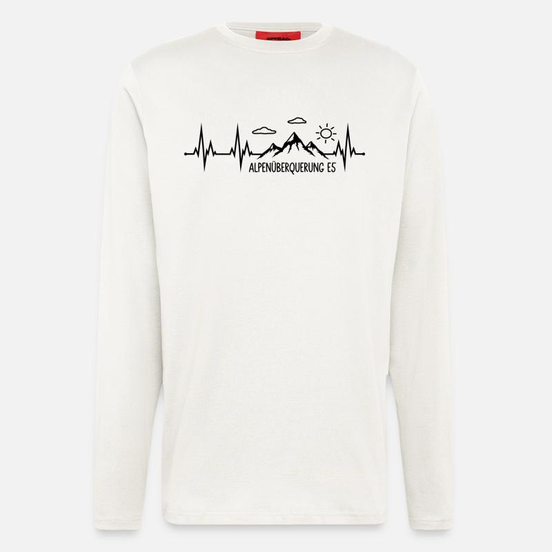 Alpenüberquerung E5 - Langarmshirt - made by SPREAD  - OFF WHITE