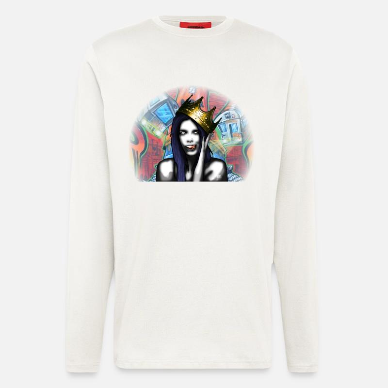 Königin von Graffiti von Custom - Langarmshirt - made by SPREAD - OFF WHITE