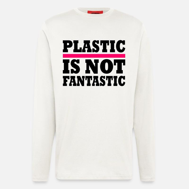 Plastic is not fantastic - Langarmshirt - made by SPREAD  - OFF WHITE