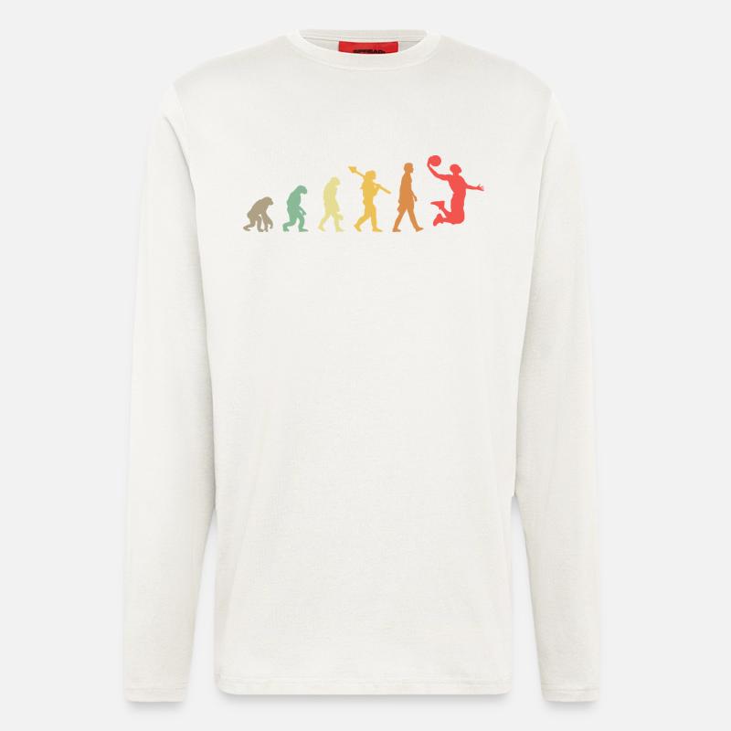 Evolution Basketball Basketball Player Development Retr - Longsleeve - made by SPREAD  - OFF WHITE