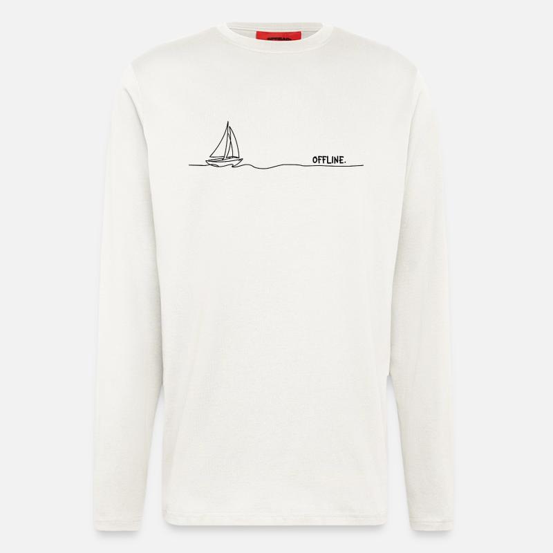 offline. Sailing Minimal Oneline Statement - Longsleeve - made by SPREAD  - OFF WHITE
