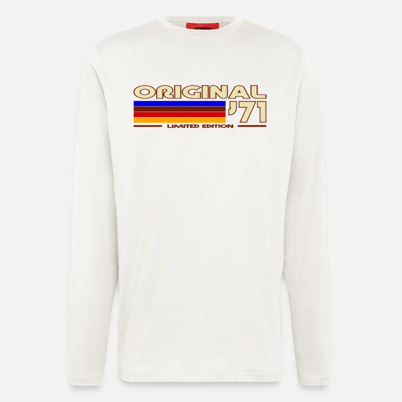 Originales 71 Rainbow Retro-Abzeichen - Langarmshirt - made by SPREAD  - OFF WHITE