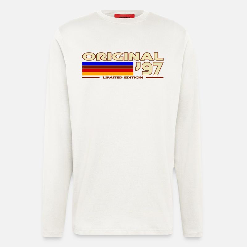Original97 Retro-deutsche Flagge - Langarmshirt - made by SPREAD  - OFF WHITE
