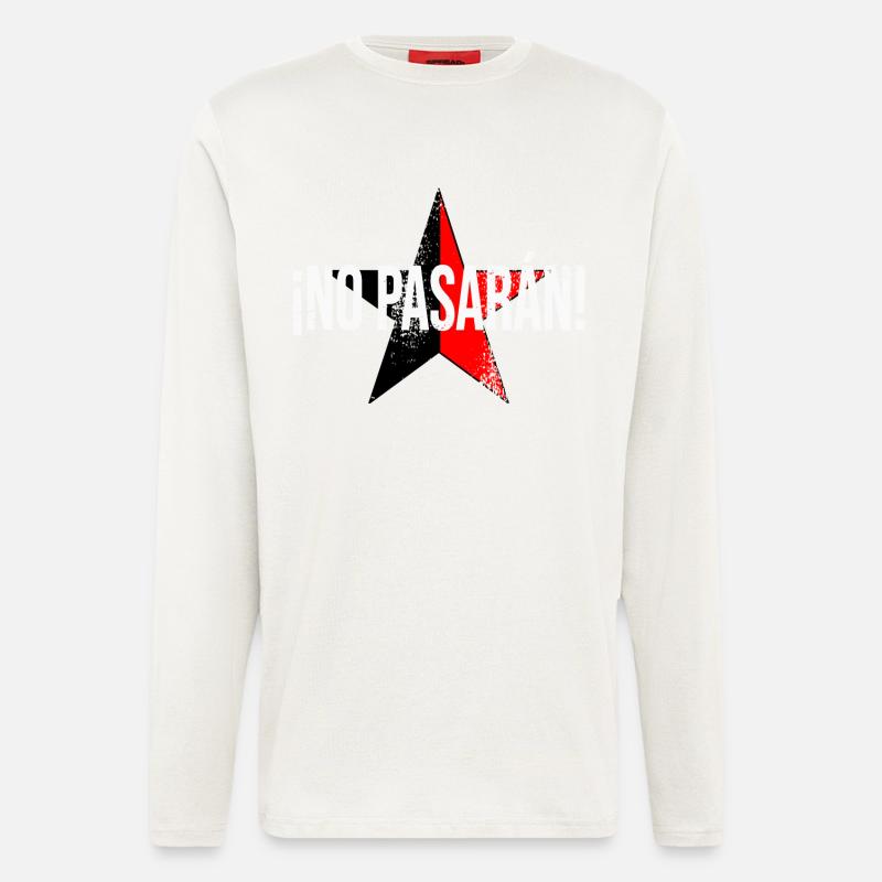 No pasarán! - Langarmshirt - made by SPREAD - OFF WHITE