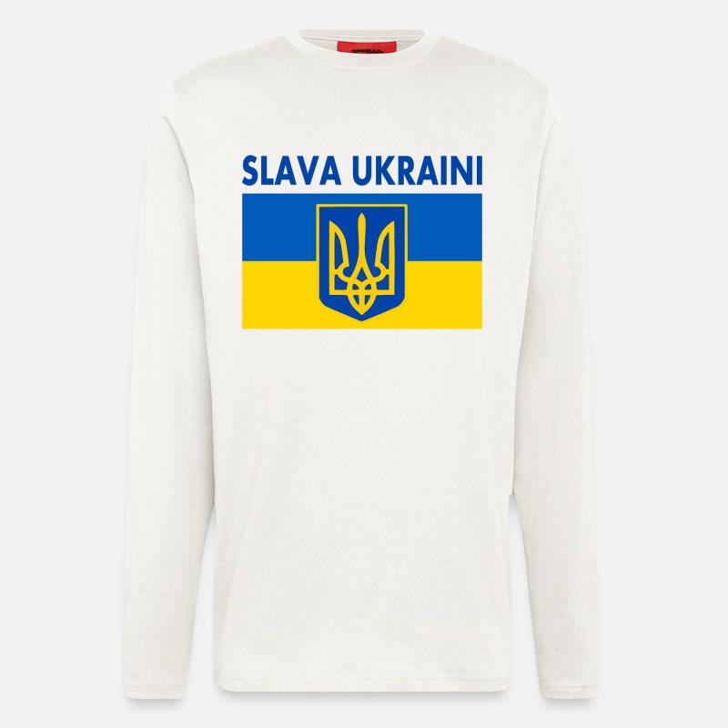 Slava ukraini - Langarmshirt - made by SPREAD  - OFF WHITE