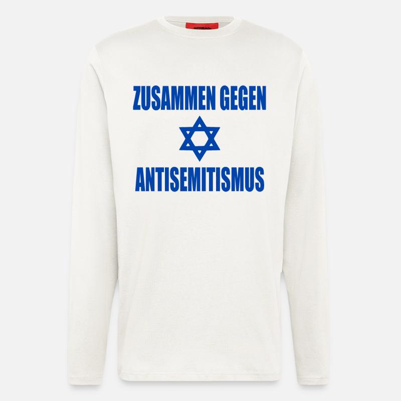 zusammen gegen antisemitismus - Langarmshirt - made by SPREAD  - OFF WHITE