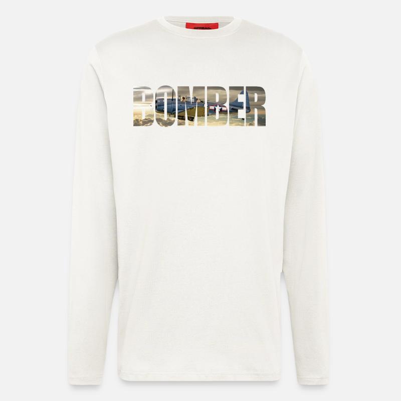 Bomber SBD Dauntless - Langarmshirt - made by SPREAD  - OFF WHITE