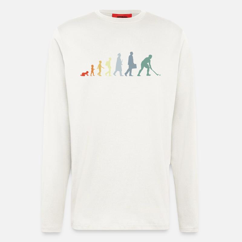 Hockey Evolution - Langarmshirt - made by SPREAD  - OFF WHITE