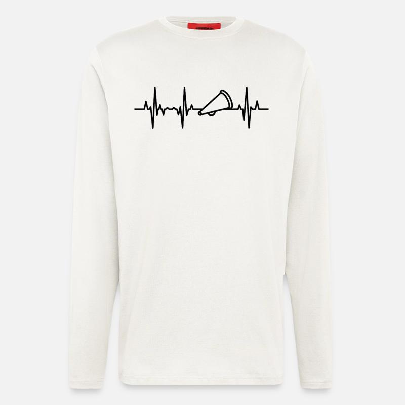 Megaphon Kardiogramm - Langarmshirt - made by SPREAD  - OFF WHITE