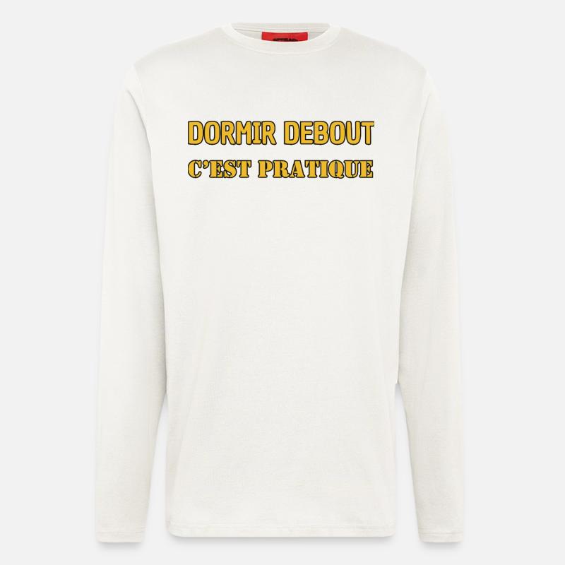 Sleeping standing up is convenient - Longsleeve - made by SPREAD  - OFF WHITE