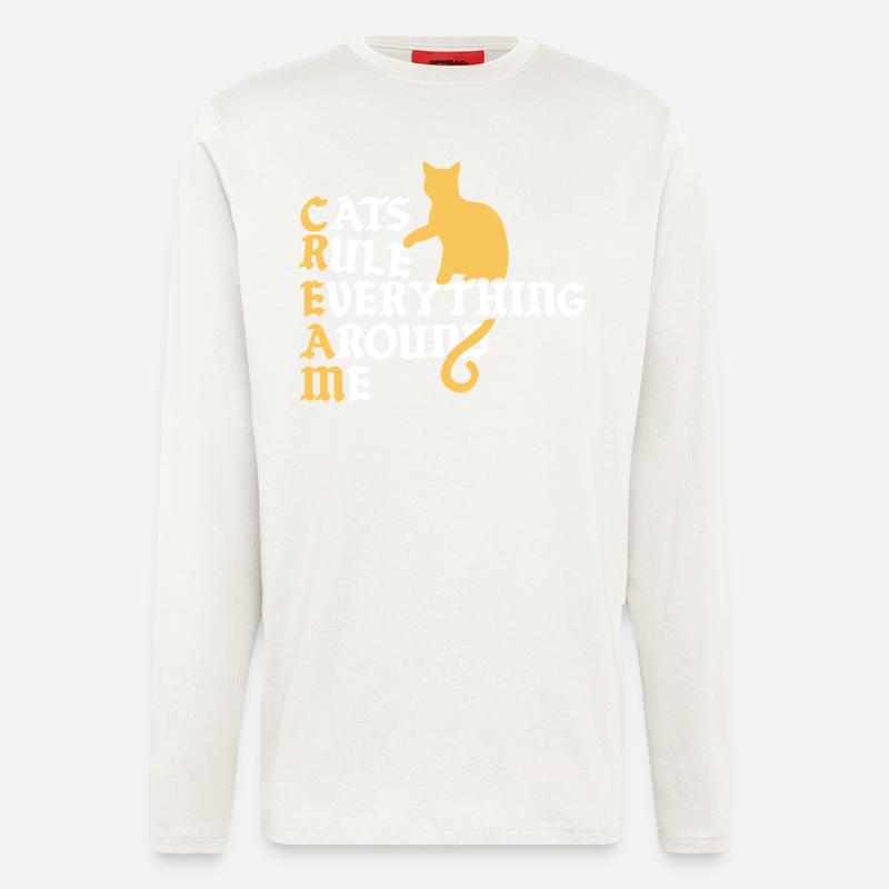 Cats Rule Everything Around - Longsleeve - made by SPREAD - OFF WHITE