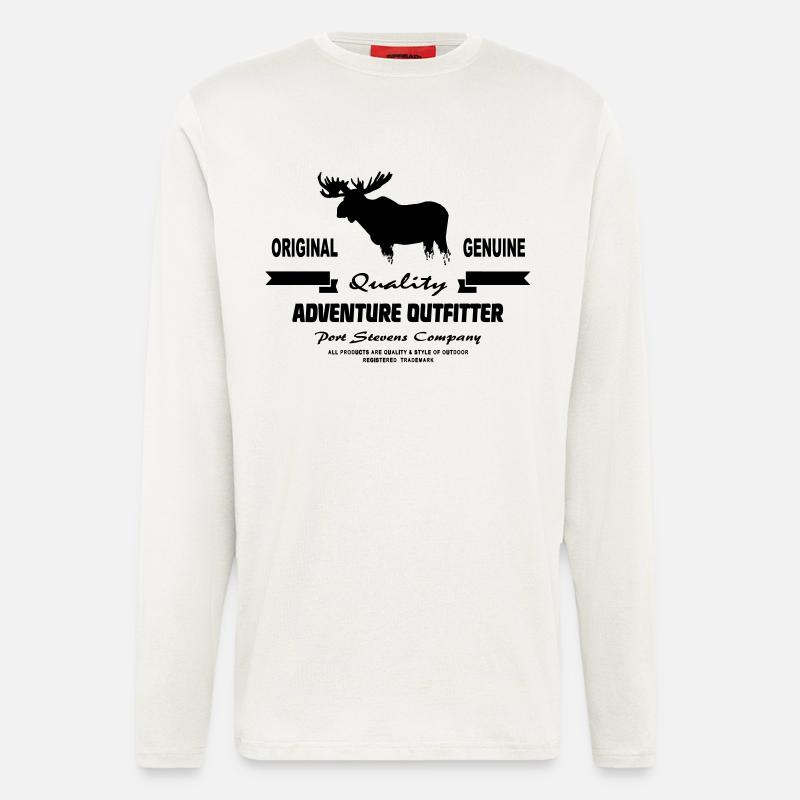 Wild Nature - Moose - Elch - Langarmshirt - made by SPREAD - OFF WHITE