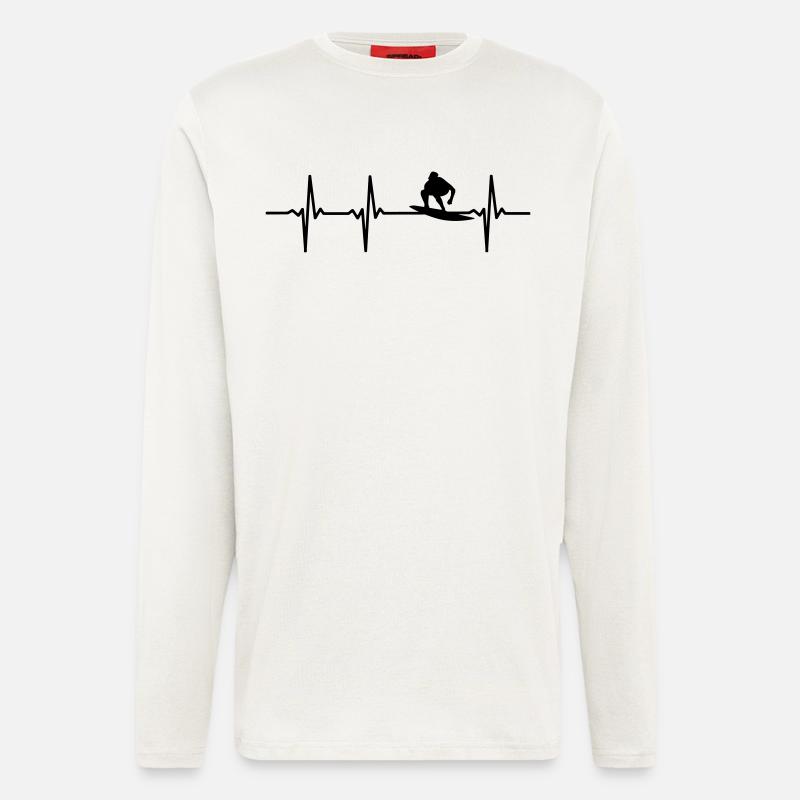 Surfer EKG - Langarmshirt - made by SPREAD  - OFF WHITE