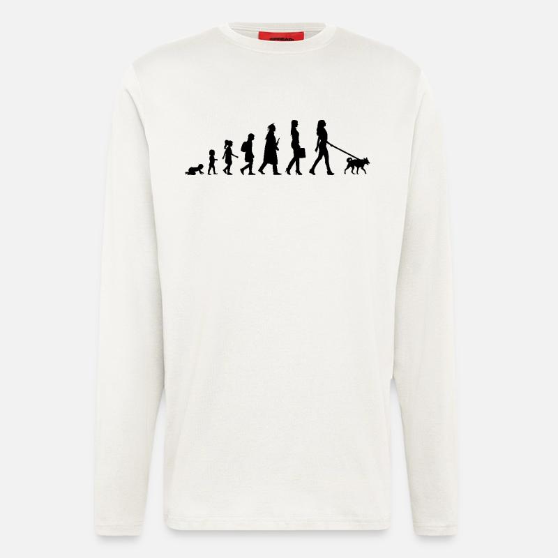 Entwicklung einer Hundehalterin - Langarmshirt - made by SPREAD  - OFF WHITE