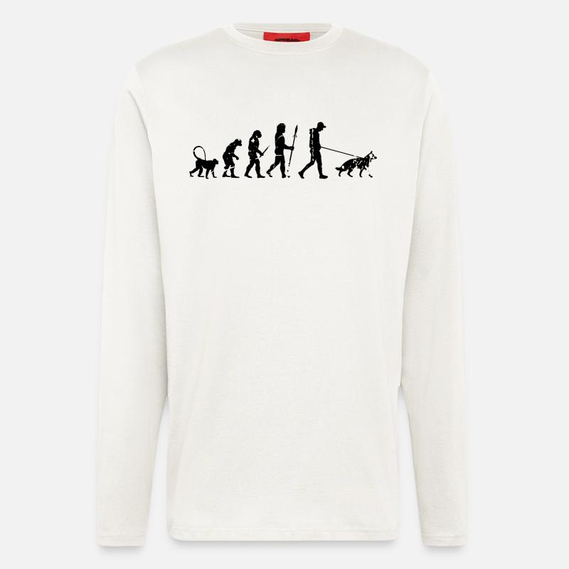 German Shepherd Evolution - Longsleeve - made by SPREAD  - OFF WHITE