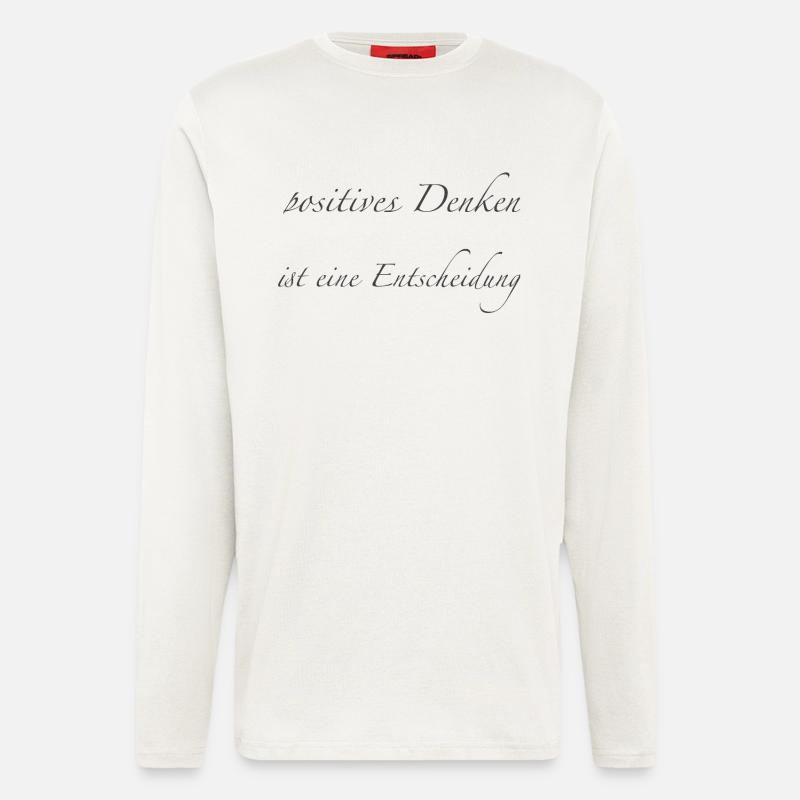 positives Denken - Langarmshirt - made by SPREAD  - OFF WHITE