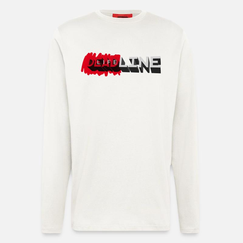 DEADLINE LIFE – lass uns reden. - Langarmshirt - made by SPREAD  - OFF WHITE