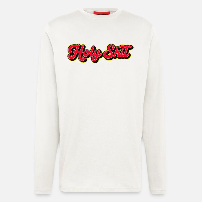 Holy Shit 3D Red Script - Longsleeve - made by SPREAD  - OFF WHITE