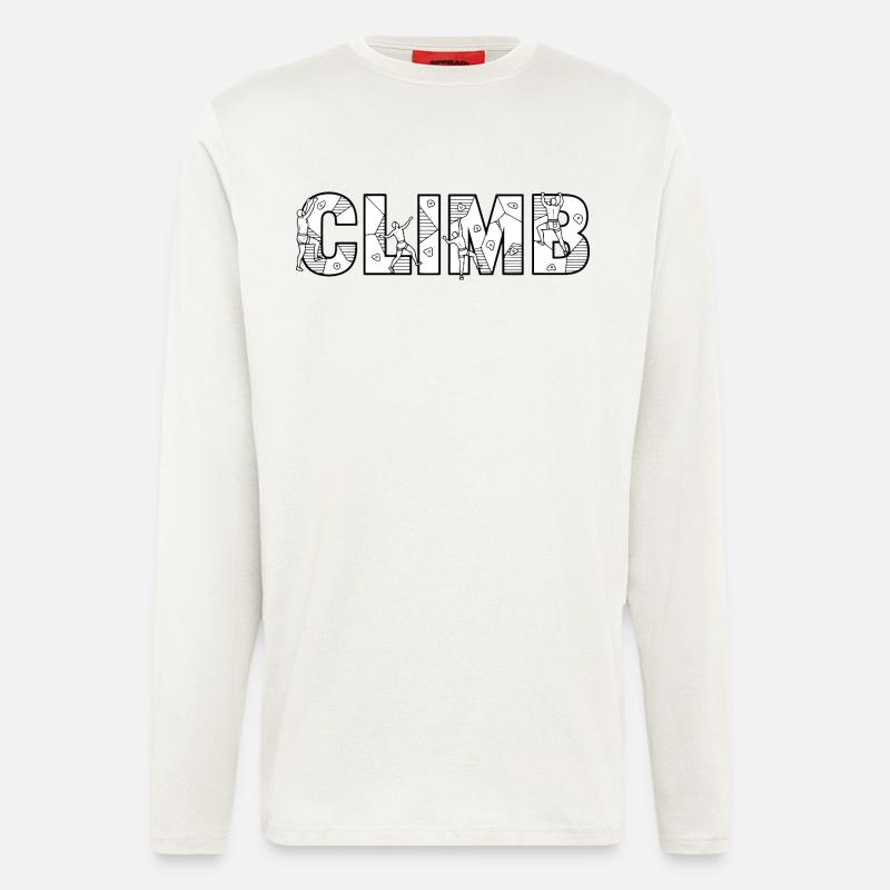 Climb Rock Bouldering Wall Climbers Design - Longsleeve - made by SPREAD  - OFF WHITE