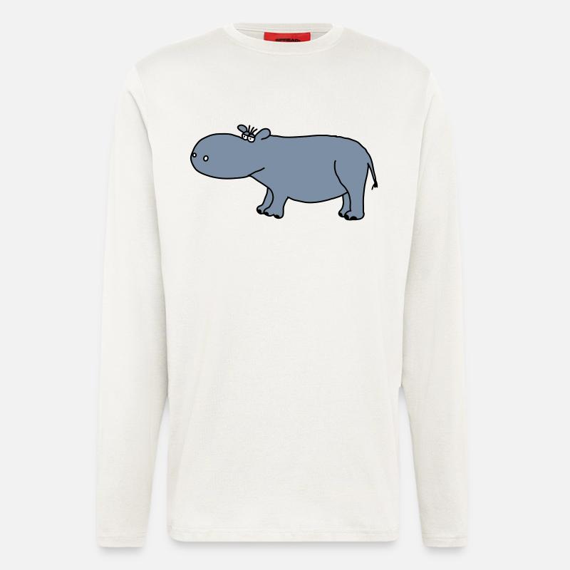 Nilpferd - Langarmshirt - made by SPREAD  - OFF WHITE