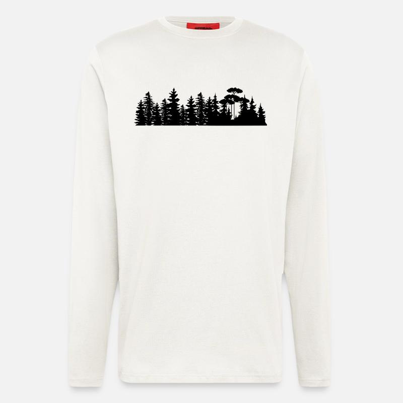 Forest Landscape Silhouettes Design - Longsleeve - made by SPREAD  - OFF WHITE