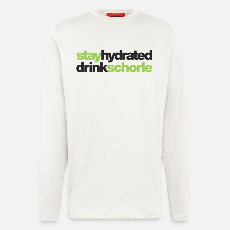 stay hydrated - drink schorle - Langarmshirt - made by SPREAD - OFF WHITE